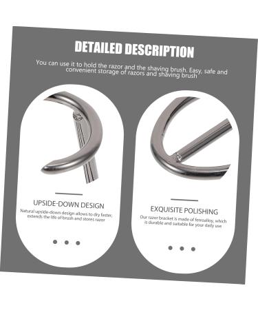 Housoutil Razor Holder & Brush Stand - Men's Safety Razor Storage Organizer for Bathroom | Durable Ferroalloy Shaving Tools - Buy Online on GoSupps.com