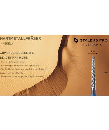 STALEKS PRO - Carbide Cutter Bit - Cone Fence (Standard Cross Cut) I Attachment for Apparative Manicures and Pedicures I Grinding Attachment for Electric Grinders I Nail Drill Bit (FT71B023/14) - Buy Online on GoSupps.com