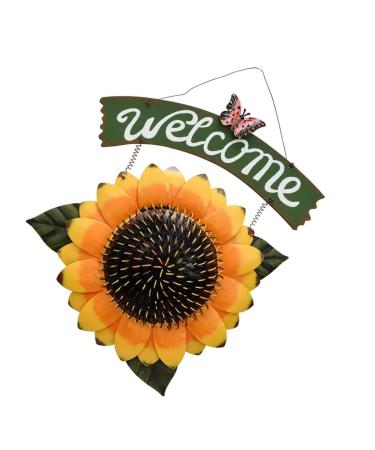 Zerodeko Strawberry Decor 1pc Wall Decoration Metal Outdoor Decor Welcome Hanging Sign Outdoor Wedding Decorations Garden Welcome Board Adornment Retro Decor Sunflower The Sign Acrylic