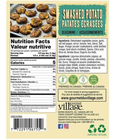 Gourmet Du Village Seasoning Crispy Smashed Potato Recipe Box - Buy Online on GoSupps.com