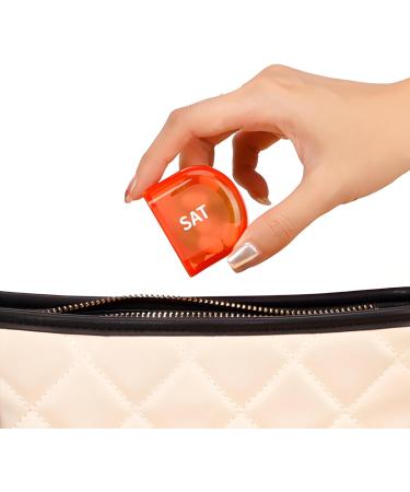 Weekly Pill Organizer - 1 Time A Day Detachable 7 Compartment Travel Case for Vitamins & Medicine - Colorful & Portable - Buy Online on GoSupps.com