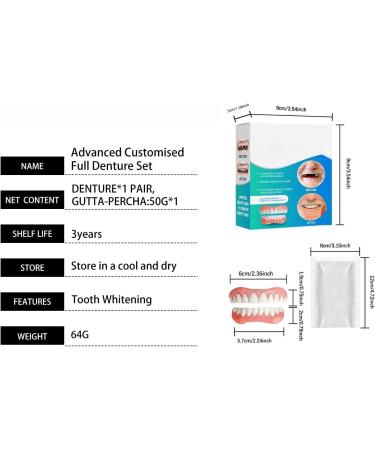 Denture Kit - Daily Teeth Enhancement Set Natural-Looking Smile Aesthetics Comfortable Material Fake Teeth Reusable & Easy to Use for Confident Grins - Buy Online on GoSupps.com