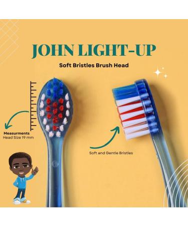 OUR REFLECTIONS Kids Light Up Timer Toothbrush - 60 Sec Suction Cup Soft Bristles Ages 3+ Blue - International Shipping Available - Buy Online on GoSupps.com