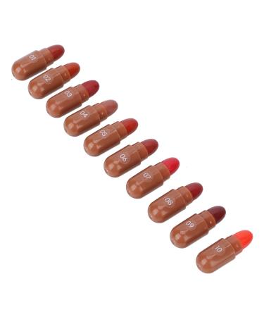 Brrnoo Kit de rouge l vres capsule - 10 couleurs - Mini rouge l vres mat Candy - Durable et imperm able - Rouge l vres capsule multicolore pour femme