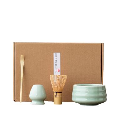 homwowo Matcha Tea Set Showcasing Eastern Culture and Elegance Japanese Matcha Tea Accessories Matcha Kit Set Matcha Bamboo Blue Color