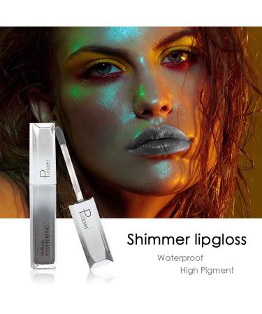 Kilshye Glitter Matte Liquid Lipstick - Waterproof Metallic Lip Glaze in Silver & Black 18 - Long Lasting High Pigment Lip Makeup for Women and Girls - Buy Online on GoSupps.com