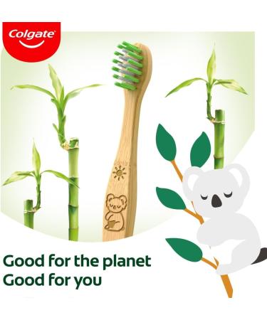 Bamboo Children's Toothbrushes - Eco-Friendly Soft Bristles Biodegradable & Recyclable | Ideal Travel Manual Toothbrush for Kids 6+ - Buy Online on GoSupps.com