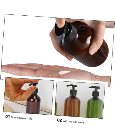 FRCOLOR 15 Pcs Lotion Press Bottle Travel Body Wash Lotion Pump Bottles Dispenser Travel Shampoo 500ml Travel Container Plastic Pump Bottle Travel Lotion Liquid Pump Emulsion The Pet Brownx3pcs 19.5x6.4cmx3pcs - Buy Online on GoSupps.com