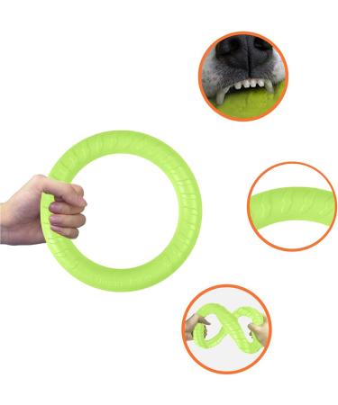 Qeeroyo Dog Fitness Ring - Interactive Training Toy for Small Medium & Large Dogs | Durable Dog Bite Ring & Flight Disc Toy - Green - Buy Online on GoSupps.com