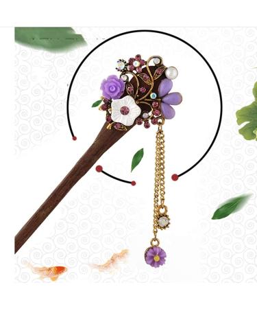 Frcolor Wooden Hair Pin Chinese Hair Sticks with Tassel Retro for Women Hair Styling Blue - Buy Online on GoSupps.com