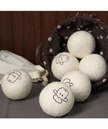 6-Pack Wool Dryer Balls Reusable Natural Fabric Softeners Reduces Clothing Wrinkles and Saves Drying Time Laundry Balls for Dryer - Buy Online on GoSupps.com