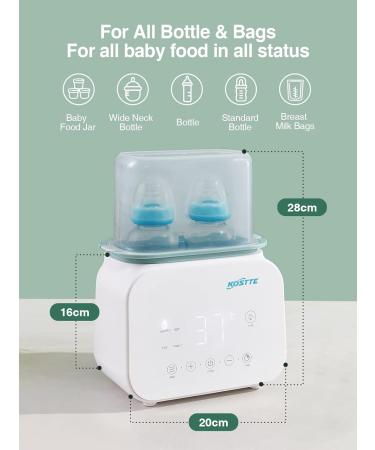 KOSTTE Double Baby Bottle Warmer with Accurate Temperature Control - Fast Electric Heater for Breastmilk or Formula - White - Buy Online on GoSupps.com