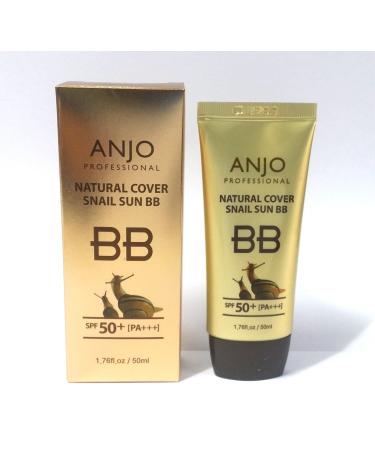 ANJO Natural Cover Snail Sun BB Cream SPF 50+PA+++ 50ml X 1EA / Makeup Base/Snail Mucus/Korean Cosmetics