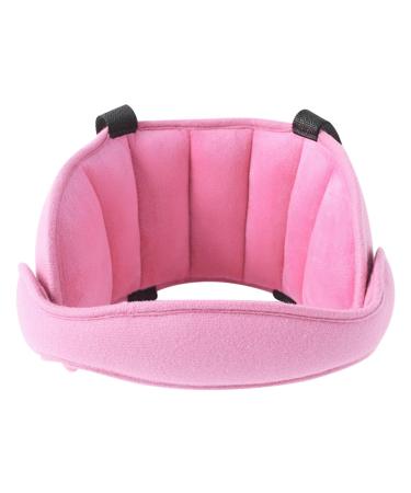 Head Support Band Baby Car Slumber Headrest Toddler Sleep Neck Pillow for Kids Child Auto Safety Seat (Pink)