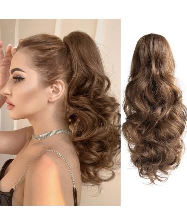 Copper Brown Wavy Ponytail Extension Claw 16 - Synthetic Clip-in Hair Piece for Women - Brown 6 oz - #12 Brown - Buy Online on GoSupps.com