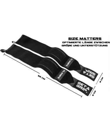 Clampz Premium Weightlifting Wrist Bandages - Heavy Duty 50cm Support for Bodybuilding Strength Training & CrossFit - Black/White - Buy Online on GoSupps.com