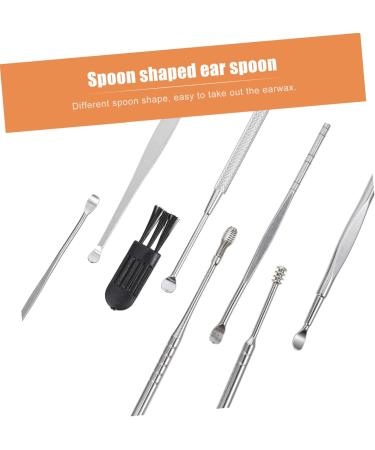 FOMIYES 6 Sets Ear Wax Removal Kit - Stainless Steel Ear Spoons & Cleaning Tools for Effective Earwax Removal - Buy Online on GoSupps.com