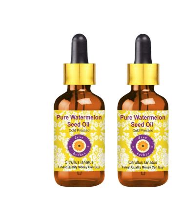 d ve herbes Pure Watermelon Seed Oil (Citrullus lanatus) with Glass Dropper Cold Pressed (Pack of Two) 100ml X 2 (6.76 oz) 3.38 Fl Oz (Pack of 2)
