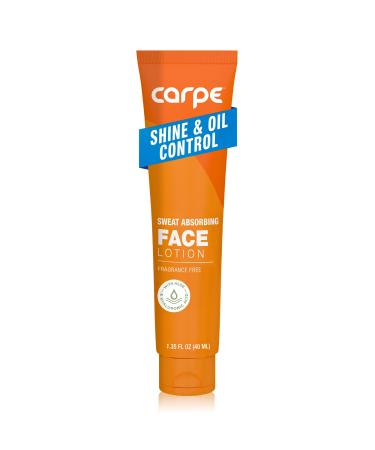 Carpe Sweat Absorbing Face Lotion for Oily Skin Control Mattifying Face Lotion with Moisturizing Hyaluronic Acid and Squalane Fragrance Free 1.35 oz