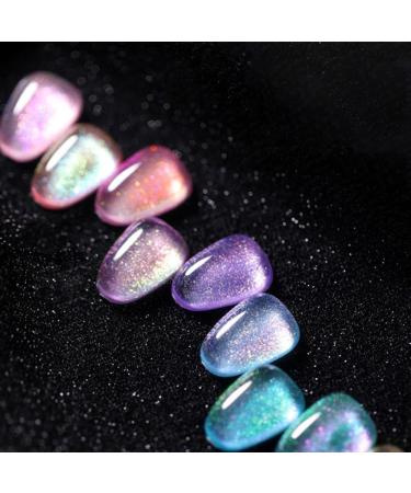 DIY UV Soak Off Gel Nail Varnish Pearl Shell Colors Top Coat Gel Shiny Aurora Gel Nail Polish - (Color: 5) - Buy Online on GoSupps.com