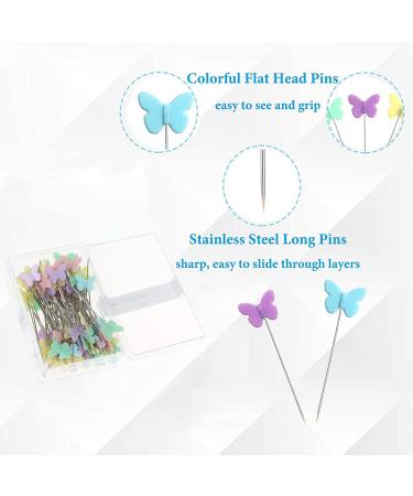 Hedgehog Pin Cushion Set with 100 Butterfly Pins for Sewing DIY Projects - Buy Online on GoSupps.com