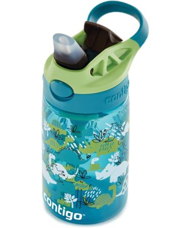 Contigo Kids Water Bottle 14 oz with Autospout Technology | Spill Proof | Easy-Clean Lid | Ages 3+ | Dishwasher Safe | Dinos - Buy Online on GoSupps.com