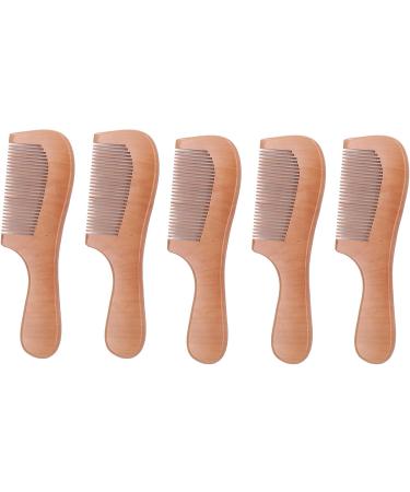 Wooden Hair Comb with Ergonomic Handle Prevent Slip Lightweight Portable Close Tooth Peach Wood Hair Comb for Hair and Beard Grooming - Buy Online on GoSupps.com