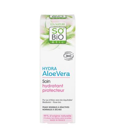 SO BIO ETIC Soin Visage Hydratant Multi-Protection l Aloe Vera Bio Texture L g re (50 mL) - Lot de 2 - vendu par Lot