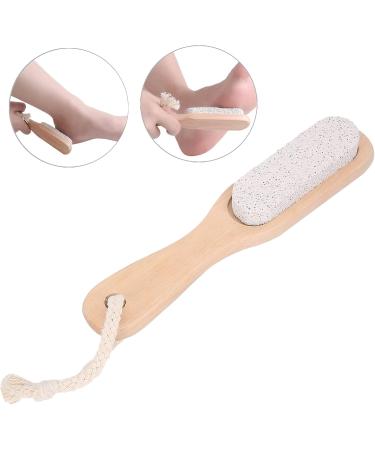 Foot file tote foot cuticle remover pedicure foot file skin callus pumice removal stone foot pedicure tool with wooden handle for pedicure and foot care - Buy Online on GoSupps.com