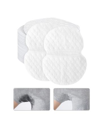 Arqumi 100 Pack Disposable Underarm Sweat Pads for Women Men Armpit Sweat Pads for Summer Invisible Sweat Absorber Pads Perspiration Pads Shield Comfortable Unflavored White Armpit Sweat Pads