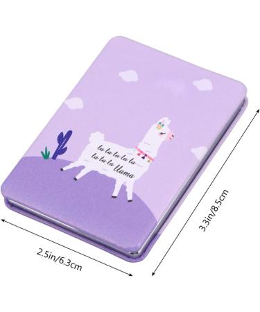 Minkissy 1pc Double Sided Makeup Mirror Pocket Mirror Makeup Travel Mirror PU Leather Compact Mirror for Purses and Trave (Alpaca 3) - Buy Online on GoSupps.com