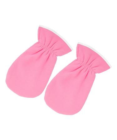 FRCOLOR 1 Pair Exfoliating Hand Mask Pink Disposable Gloves Hand Moisturizer Gloves Body Gel Black Cotton Gloves Women Exfoliating Body Mitt Hand Spa Gloves Heat Preservation Gloves Miss 29x16cm