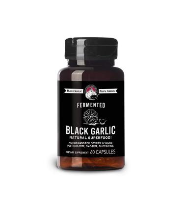 Black Garlic Capsules Natural SUPERFOOD 60 Capsules / 30 Servings (1 000mg/Serving)