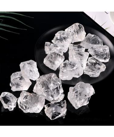 Natural Magic Natural White Crystal Stone Specimen Collection Home Decoration Fish Tank Stones Reiki Crystal Stone (Color : White Crystsl Size : 190-200g) 190-200g White Crystsl
