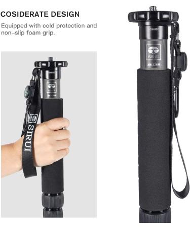 SIRUI AM-326M Carbon Fiber 6-Section Camera Monopod - Portable & Lightweight - Buy Online on GoSupps.com