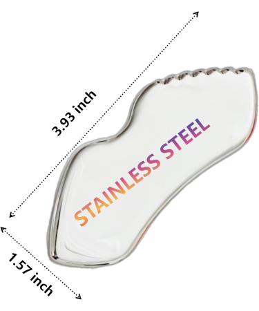 Stainless Steel Gua Sha Tool | Face & Body Massager for Skincare | Enhance Circulation with Facial & Neck Massage Tools - Buy Online on GoSupps.com