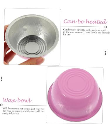 Minkissy 40pcs Aluminum Foil Wax Melting Bowls - Hair Removal Accessories Pink 8.3x8.3cm - International Shipping Available - Buy Online on GoSupps.com