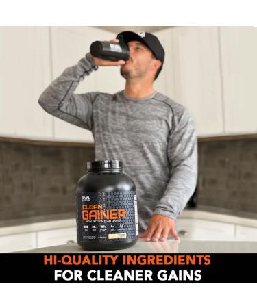 Rivalus Rival Nutrition Clean Gainer | High Protein Lean Mass Gainer Powder | 560 Calories 30g Protein 99g Multi-Source Carbs | 15 Servings (5LB Chocolate) Chocolate 15 Servings (Pack of 1) - Buy Online on GoSupps.com