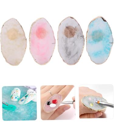 NOLITOY Nail Color Palette - 8 Pcs Resin Agate Nail Polish Palette | Assorted Colors | Perfect for Art & Design | International Shipping Available - Buy Online on GoSupps.com