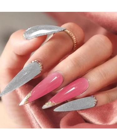 Sunshineface Nail Extension Kit 3 Colors Extension Gel with Nail Lamp Base Top Coat Slip Solution for Beginners Nail Art DIY - Buy Online on GoSupps.com