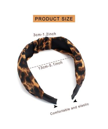 TOBATOBA Pearl and Leopard Headband for Women - Wide Knot Beaded Hair Accessory (Color 1) - Buy Online on GoSupps.com