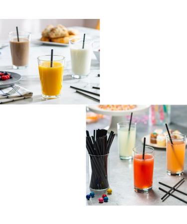 200PCS Black Flexible Drinking Straws Plastic Disposable Bendy Straws Plastic Straws Disposable Stir Sticks for Coffee & Cocktail - 7.87" x 0.23" (200PCS Black Flexible Drinking Straws) - Buy Online on GoSupps.com