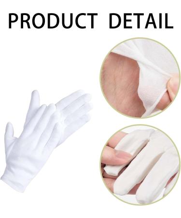 aqlbhz 5 Pairs White Cotton Gloves White Gloves Cotton Gloves for Eczema Cotton Gloves for Dry Hands White Cotton Eczema Gloves for Men and Women Dry Hands (L) - Buy Online on GoSupps.com