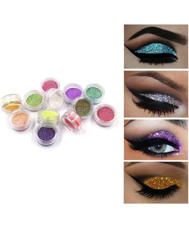 12 Mix Color Glitter Powder Dust Nail Art Acrylic Glitter Powder Nail Tips Decoration DIY Nail Art Pigment Glitter Dust Powder Set - Buy Online on GoSupps.com