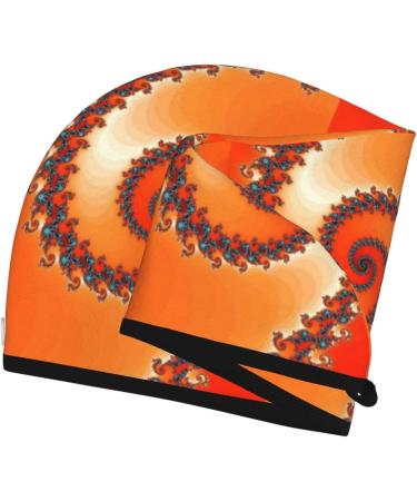 Hair Towel Wrap - Quick Drying Towel Turban with Button | Orange Rotating Hair Drying Towel - Buy Online on GoSupps.com