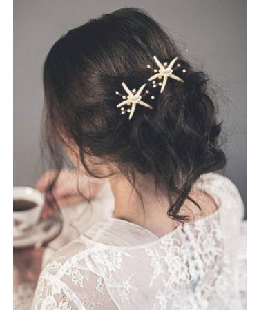 Barogirl Wedding Starfish Hair Pins Set - Bridal Beach Hair Accessories for Women/Girls (Silver) - Buy Online on GoSupps.com
