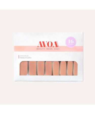 Avoa Beauty Skinny Dipping Nail Film - Beige Nude Self-Adhesive Long-Lasting Nail Wraps (16 Pack) | Shop Internationally for Stunning Nails - Buy Online on GoSupps.com