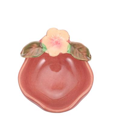 GLEAVI Ceramic Bowl Essential Oil Dish DIY Face Cream Bowl Facial Bowls Mixing Bowl Spoon Essential Oils Makeup Spatula Tool Ceramic Mixing Bowl Esthetician Supplies Pink 9x7.5x3.2cm Pink