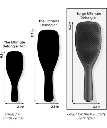Tangle Teezer Ultimate Detangler Hairbrush for Long Thick Curly Hair - Reduces Breakage - Black Gloss - Buy Online on GoSupps.com