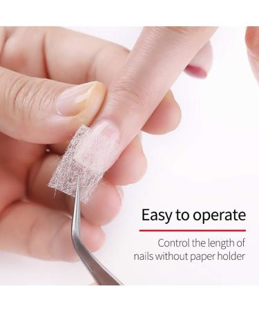 Nail File Non Woven Silk Fiberglass Extension Gel with Tweezers and Shaped Clip for Nail Art Women and Men - Buy Online on GoSupps.com